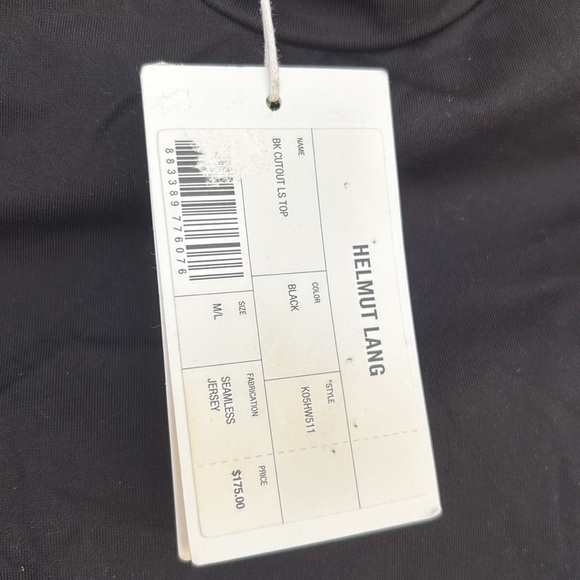 Helmut Lang Black Asymmetrical Cut Out Bodysuit - Picture 5 of 8